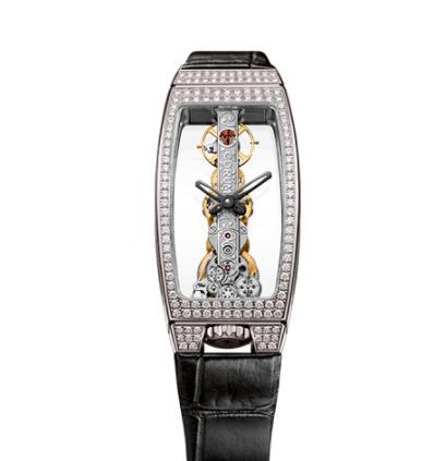 Replica Corum Golden Bridge Miss White Gold Diamonds Watch B113/03843 - 113.112.69/0001 0000